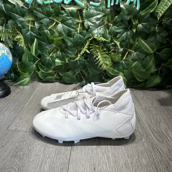 Adidas Predator Accuracy.3 FG Soccer Cleats Shoes White FZ6108 Youth Size 2.5 - Picture 4 of 9